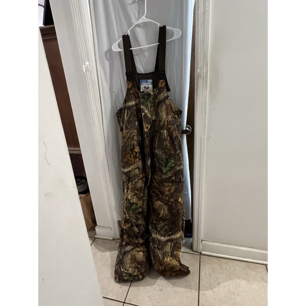 Walls Vintage Brown Camo Waterproof Wind roof Waders Sz Xl Leg Storm Flaps - Picture 2 of 9
